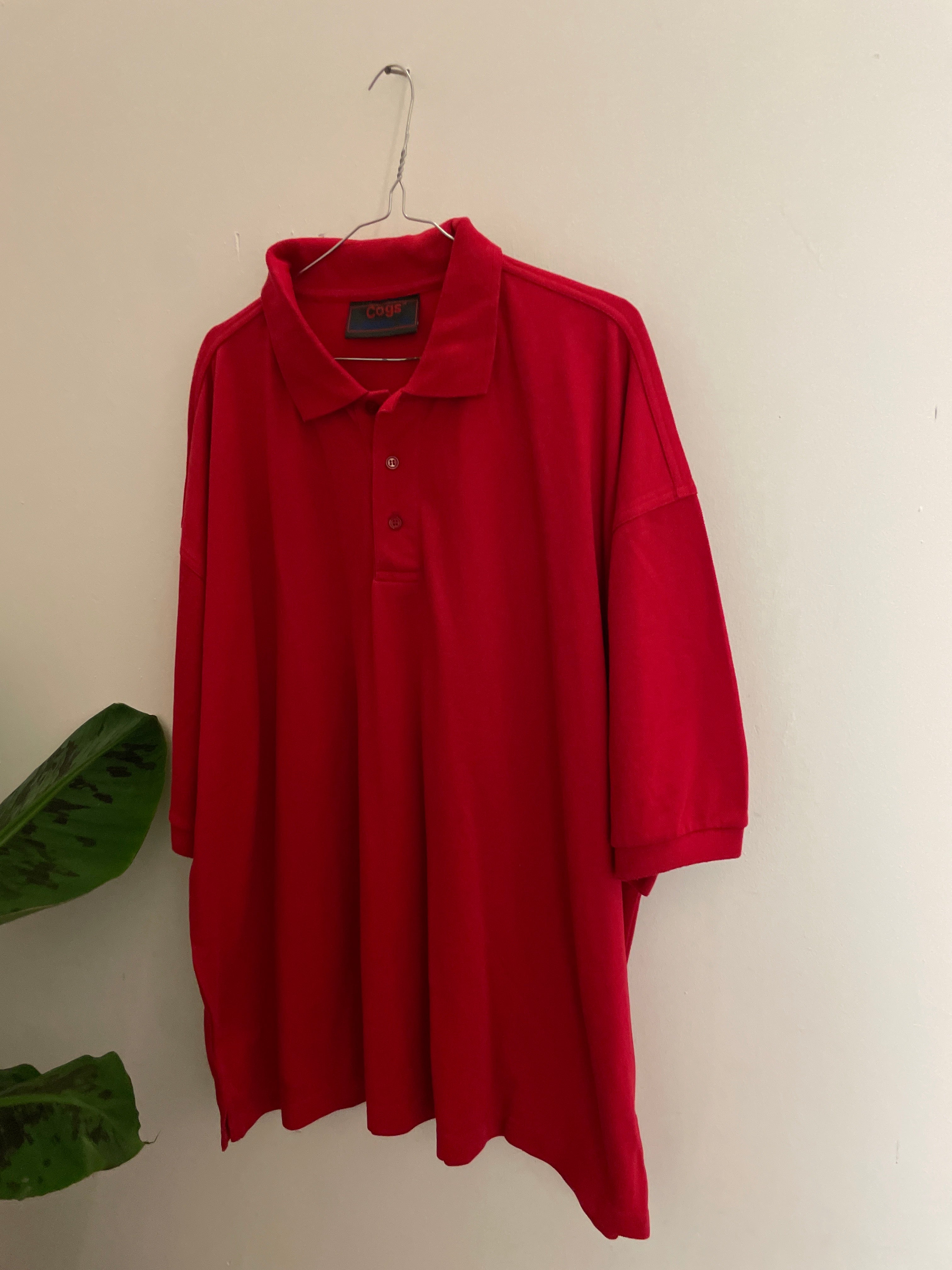 Vintage Cogs by bluemax red mens polo shirt size XXXL