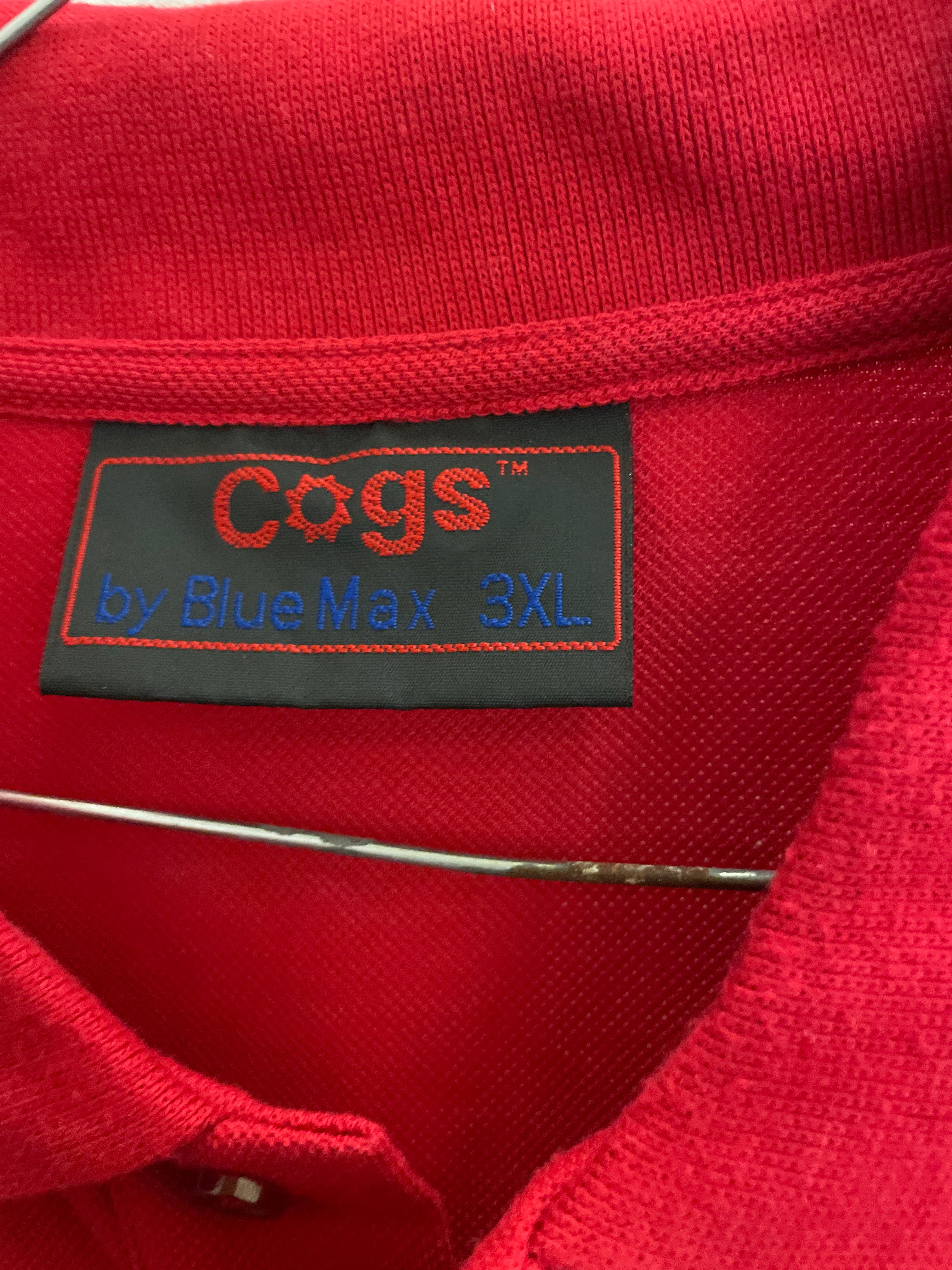 Vintage Cogs by bluemax red mens polo shirt size XXXL