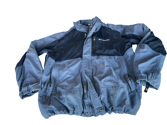 Vintage Columbia sportwear grey full zip windbreaker jacket in M|L31W21|SKU 4417