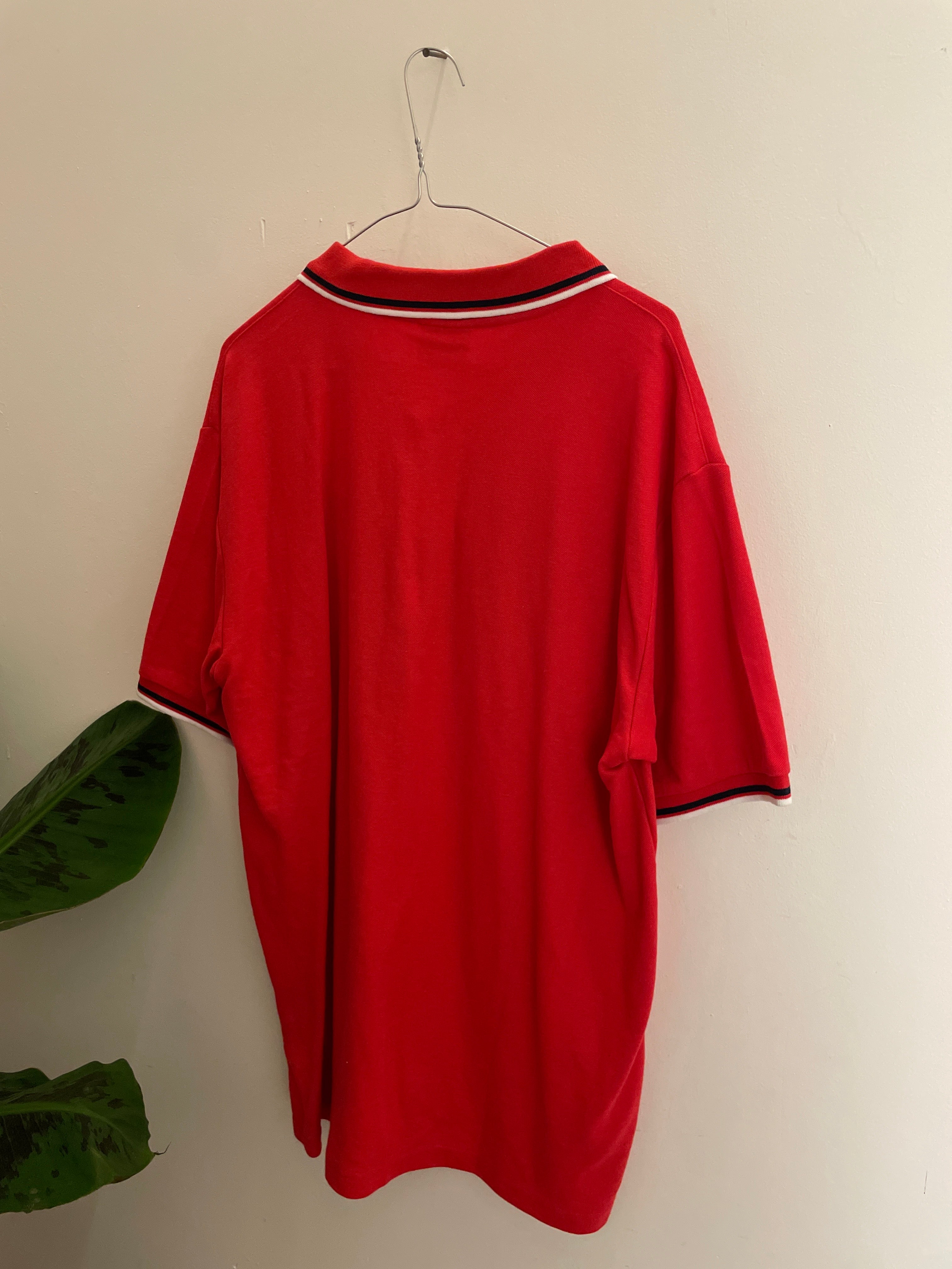 Vintage red slazenger mens polo shirt size XL