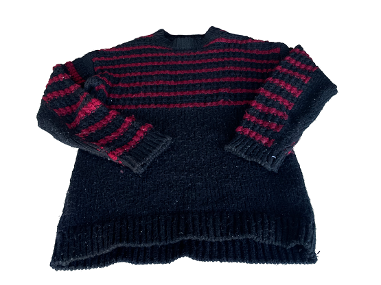 Vintage black Zara stripped knitted sweater in L/XL| L32 W22|SKU 4421