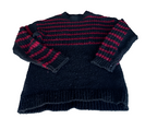Vintage black Zara stripped knitted sweater in L/XL| L32 W22|SKU 4421