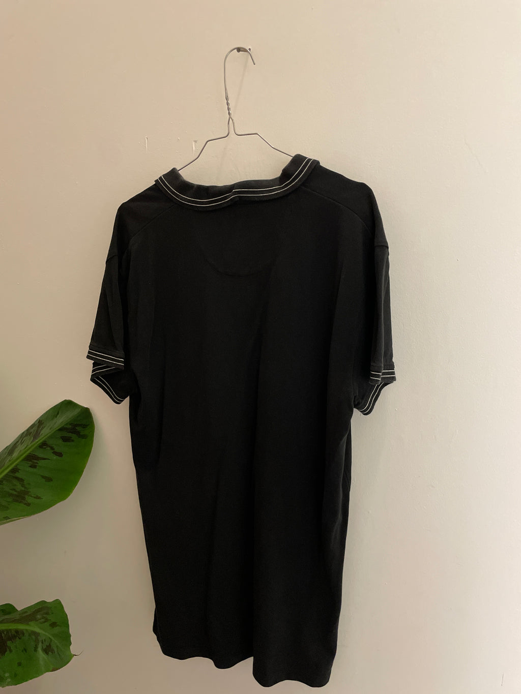 Vintage black wrangler mens polo shirt size M