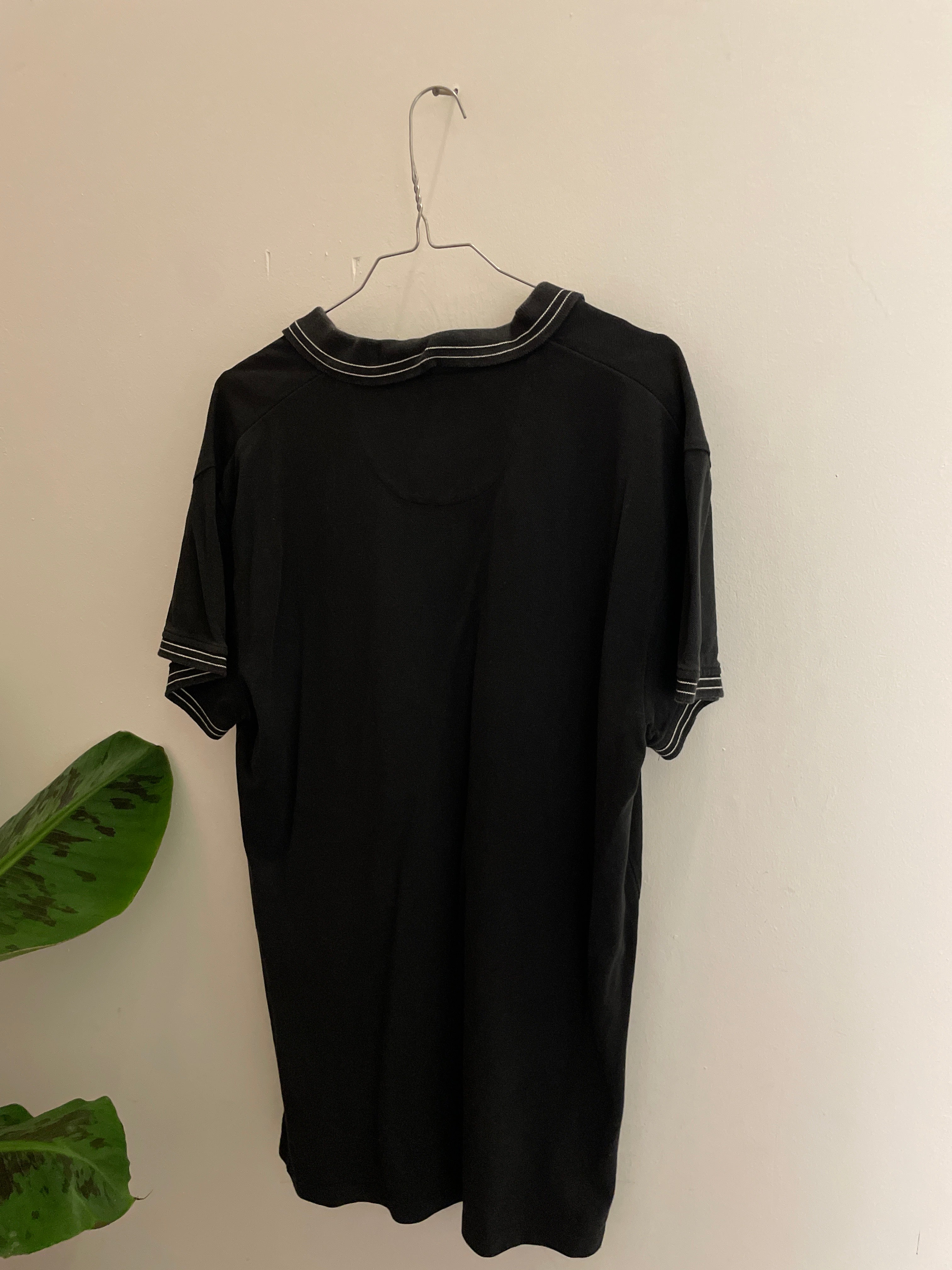 Vintage black wrangler mens polo shirt size M