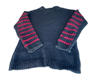 Vintage black Zara stripped knitted sweater in L/XL| L32 W22|SKU 4421