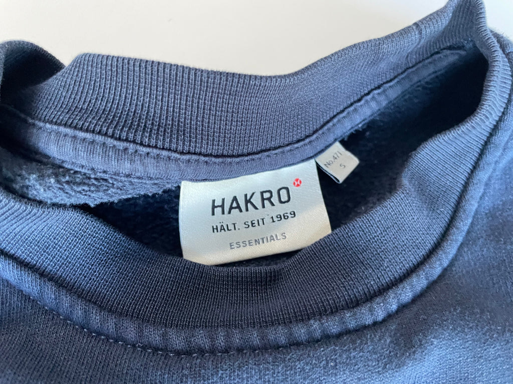 Vintage Hakro RS print Navy blue sweatshirt in S|L26 W21| SKU 4422