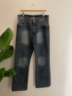 Vintage blue maverick boot fit mens jeans trousers