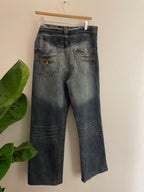 Vintage blue maverick boot fit mens jeans trousers