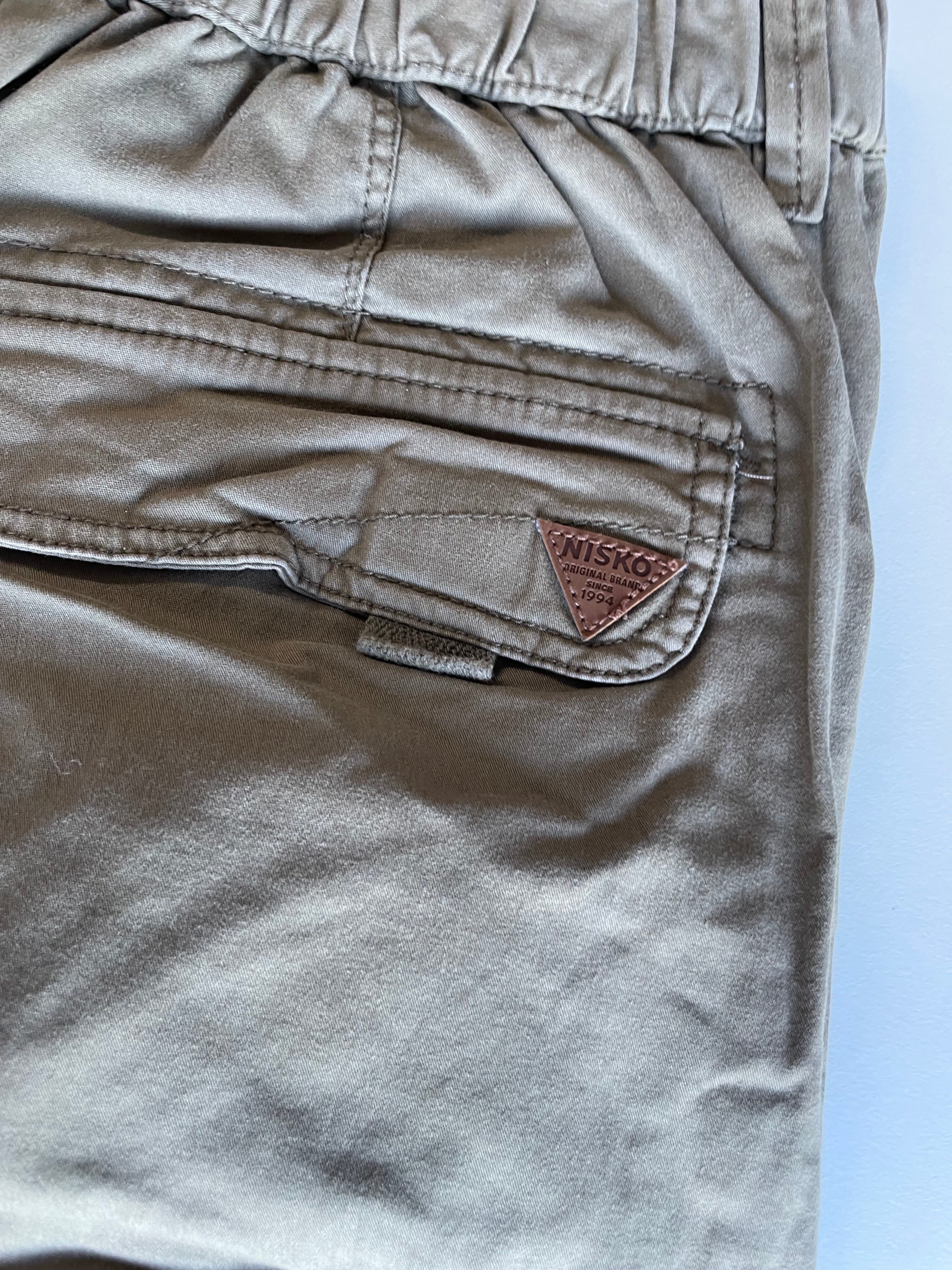 Vintage Men's Nisko summer cargo Beige short in 2XL|L8 W36|SKU 4425