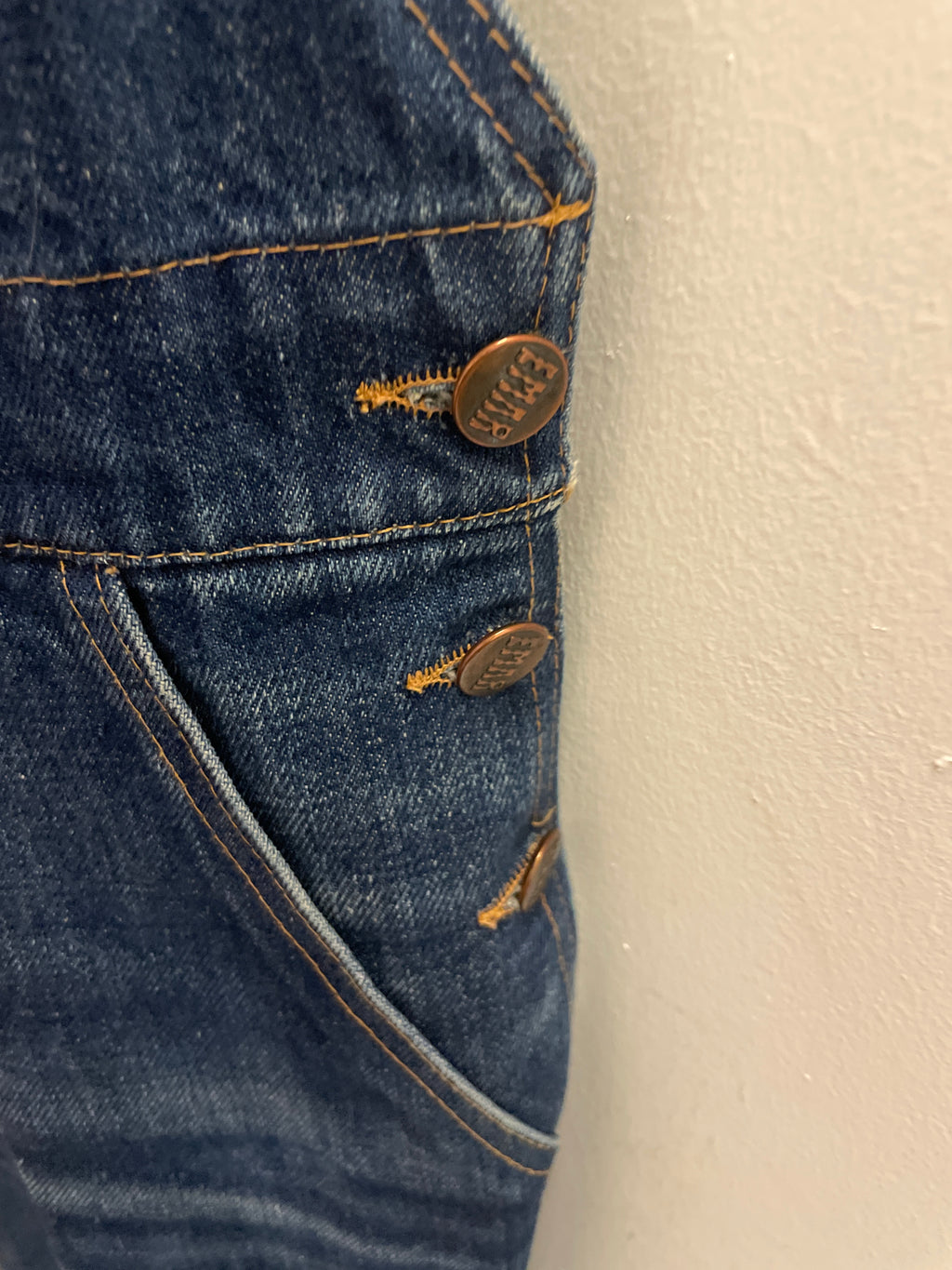 Vintage Emar USA blue jeans small dungarees