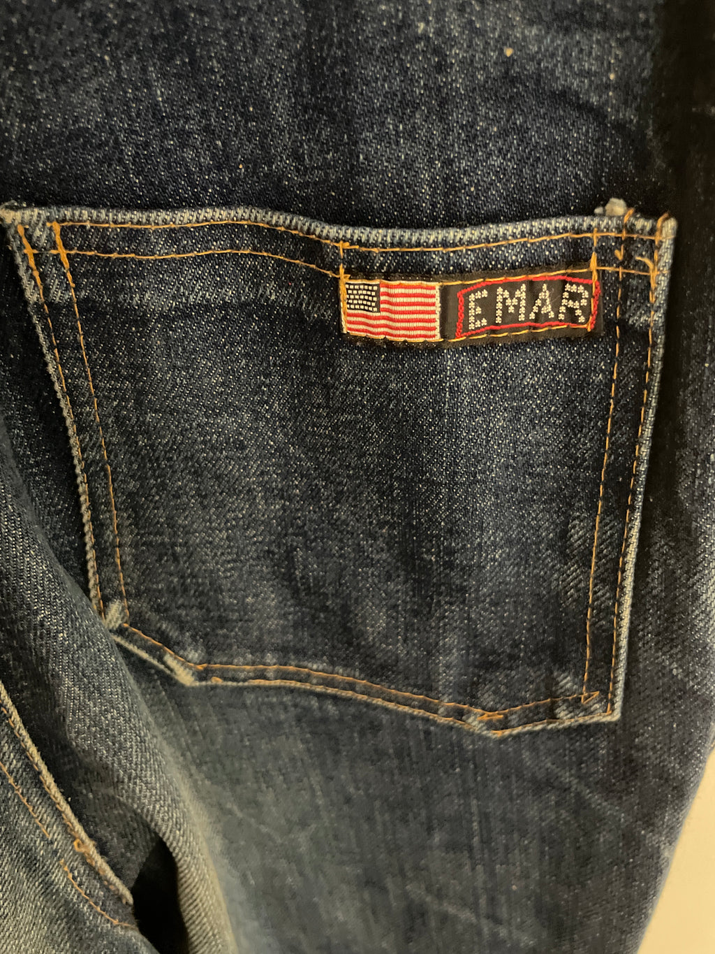 Vintage Emar USA blue jeans small dungarees