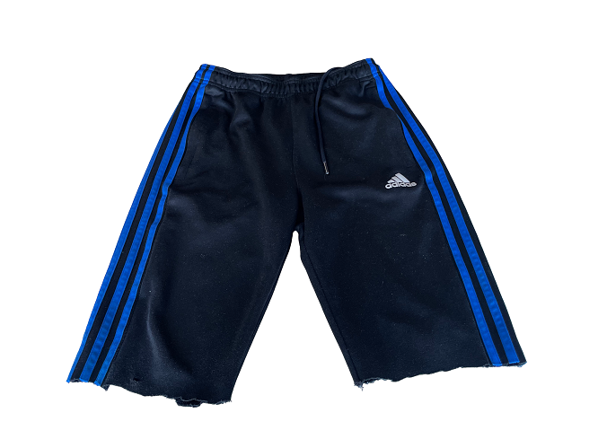 Vintage men's Adidas black cut off sweat short in S/XS| L8 W22| SKU 4428