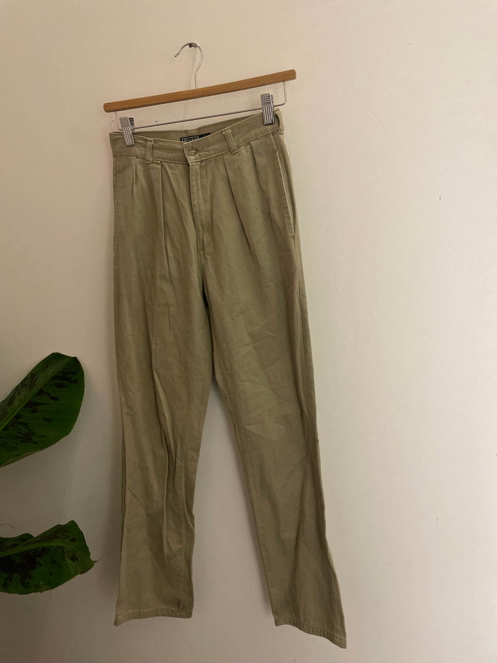 Vintage cream polo ralph lauren mens chinos trousers