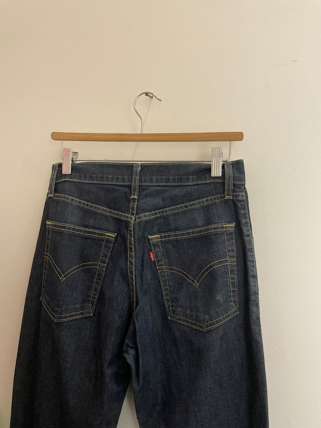 Vintage blue levis strauss & co mens jeans trousers size M
