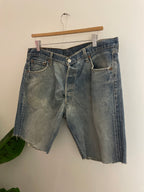Vintage levis blue mens cut off large short