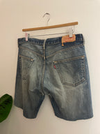 Vintage levis blue mens cut off large short