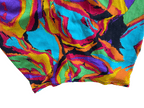 Vintage mid waist women's multi printed trousers in M| L26 W26| SKU 4434
