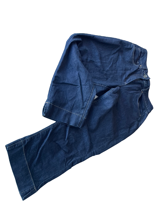 Vintage women's blue denim trouser in L| L 21 W32| SKU 4436
