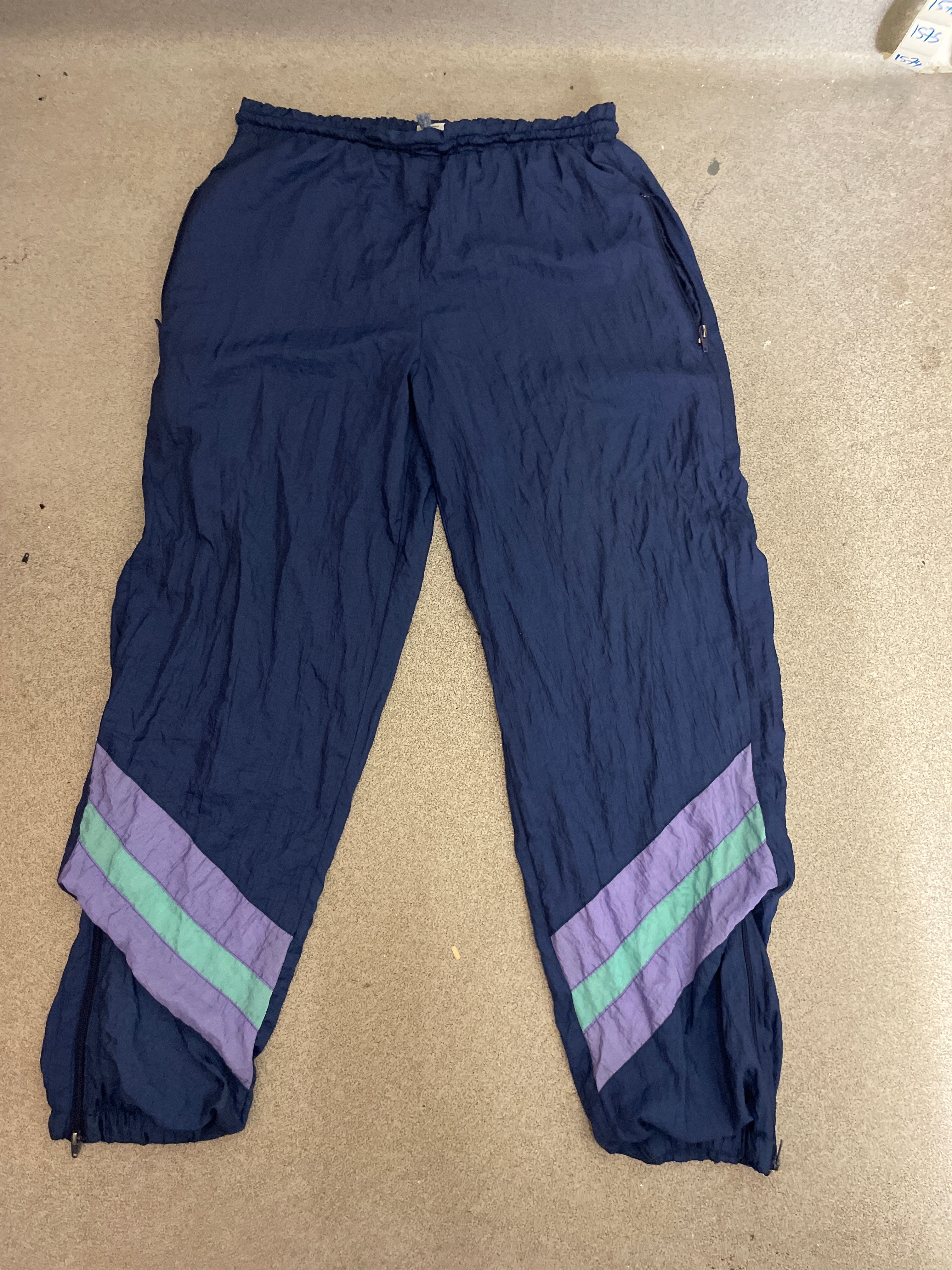 Vintage shamp shell blue track pant size XXL