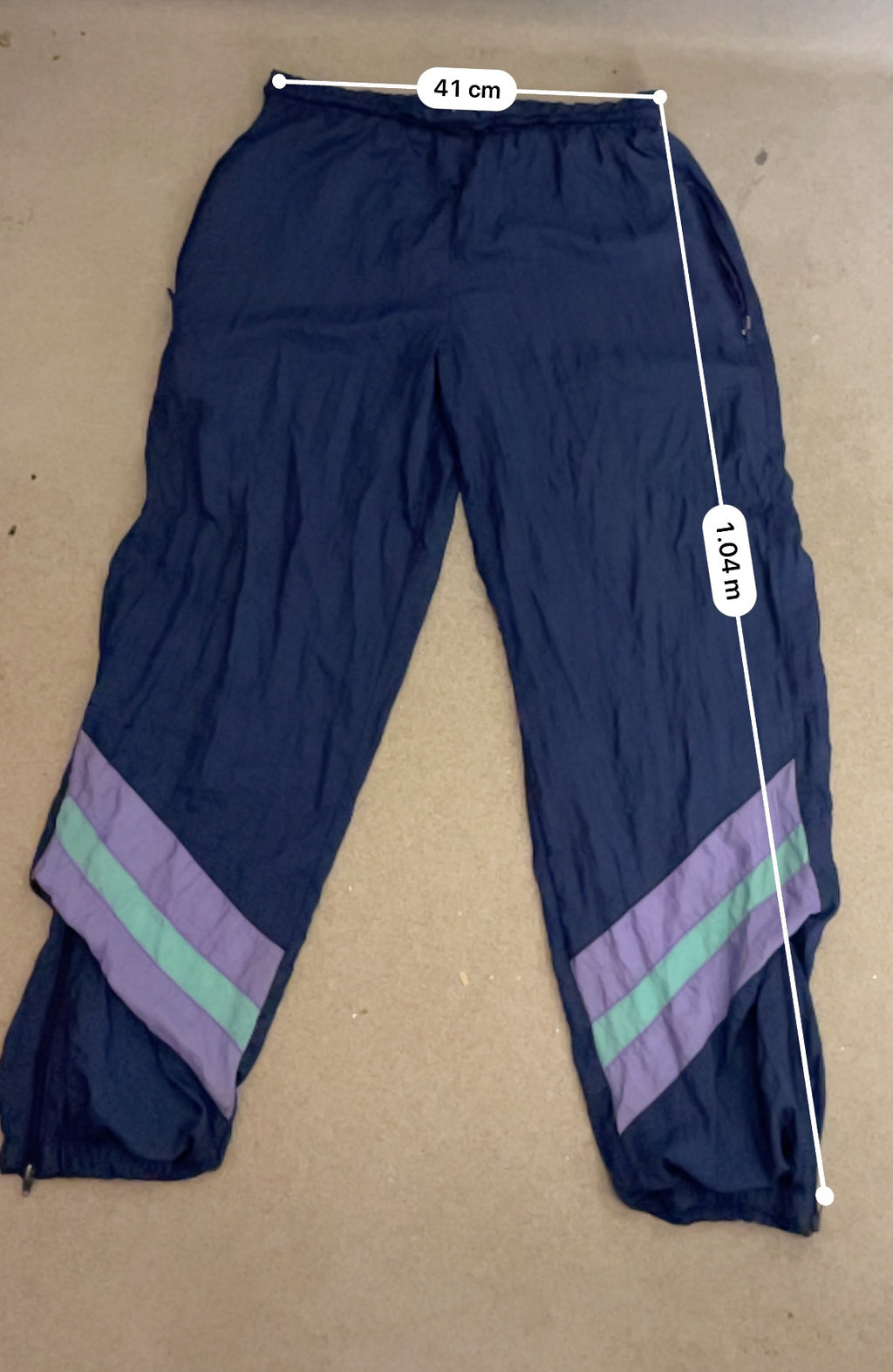 Vintage shamp shell blue track pant size XXL