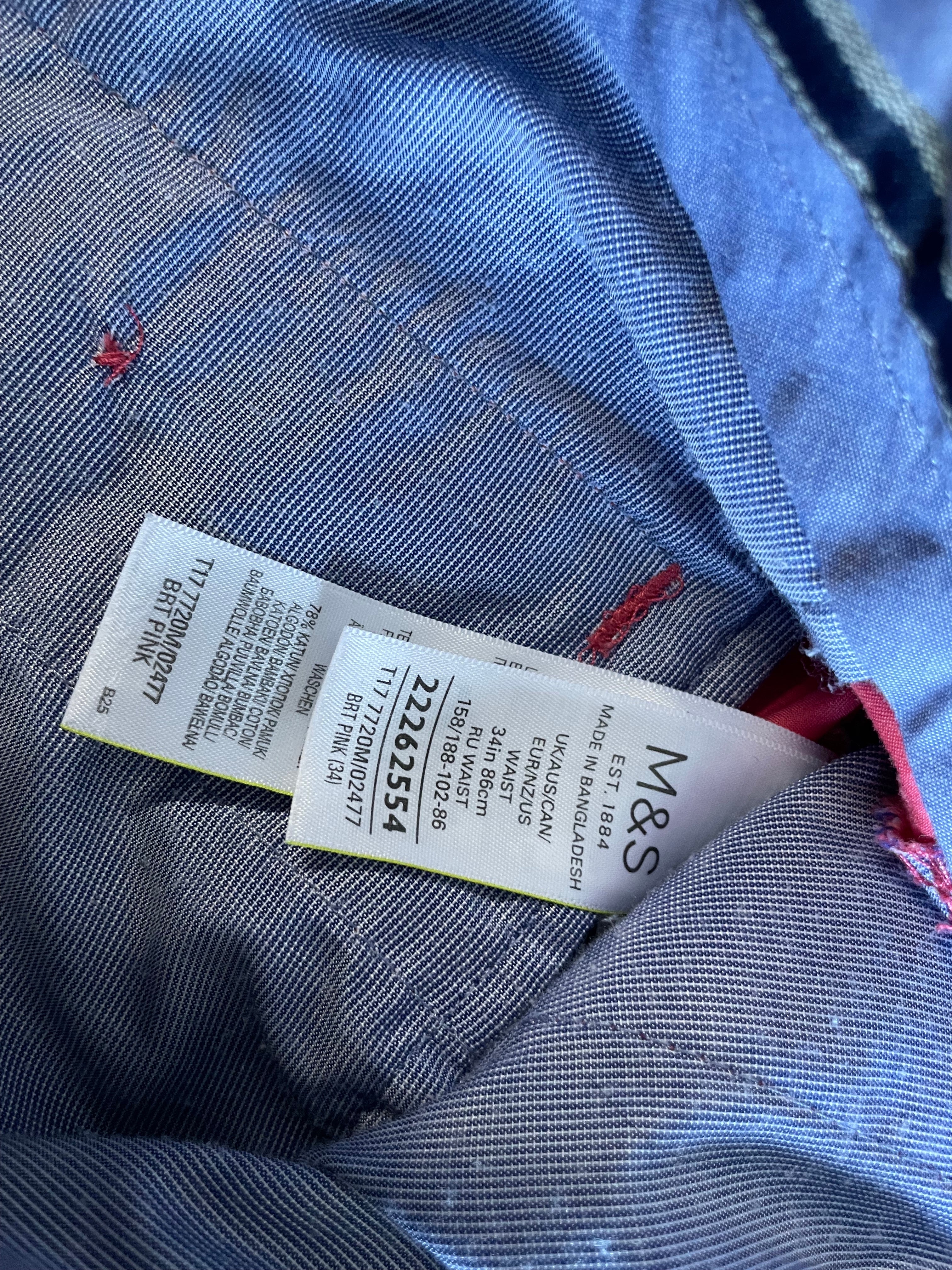 Vintage M&S peach chinos short in L| L8 W34| SKU 4437
