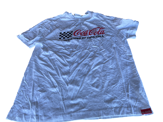 Vintage Coca Cola graphics white short sleeve tees in M| L29 W20| SKU 4438