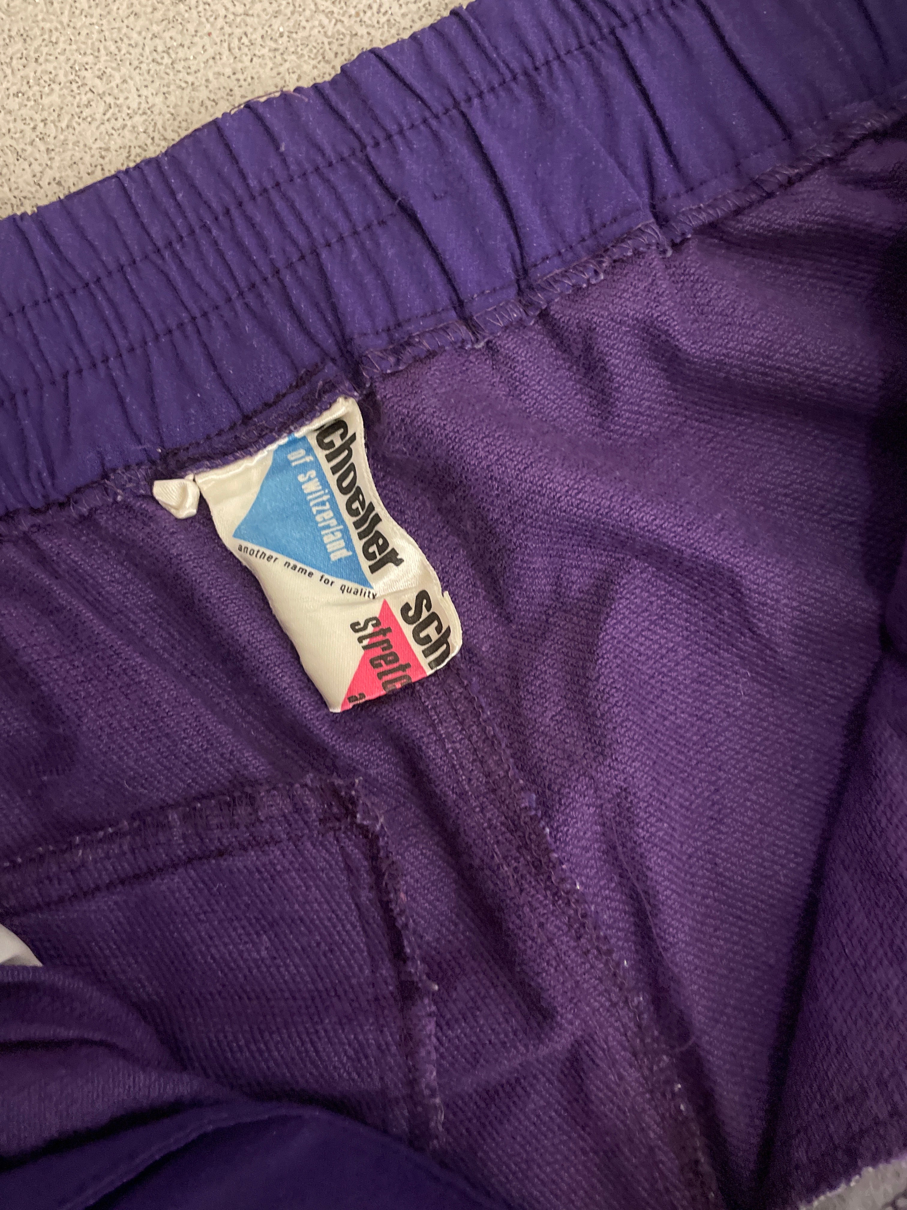 Vintage purple patchwork nylon cargo pant size M
