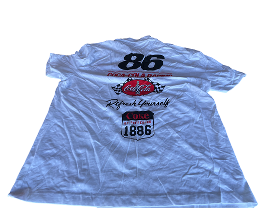 Vintage Coca Cola graphics white short sleeve tees in M| L29 W20| SKU 4438