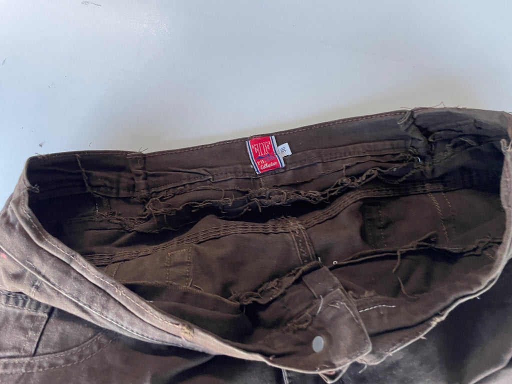 Vintage women's Filtro collection brown trouser in L|L28 W36|SKU 4439