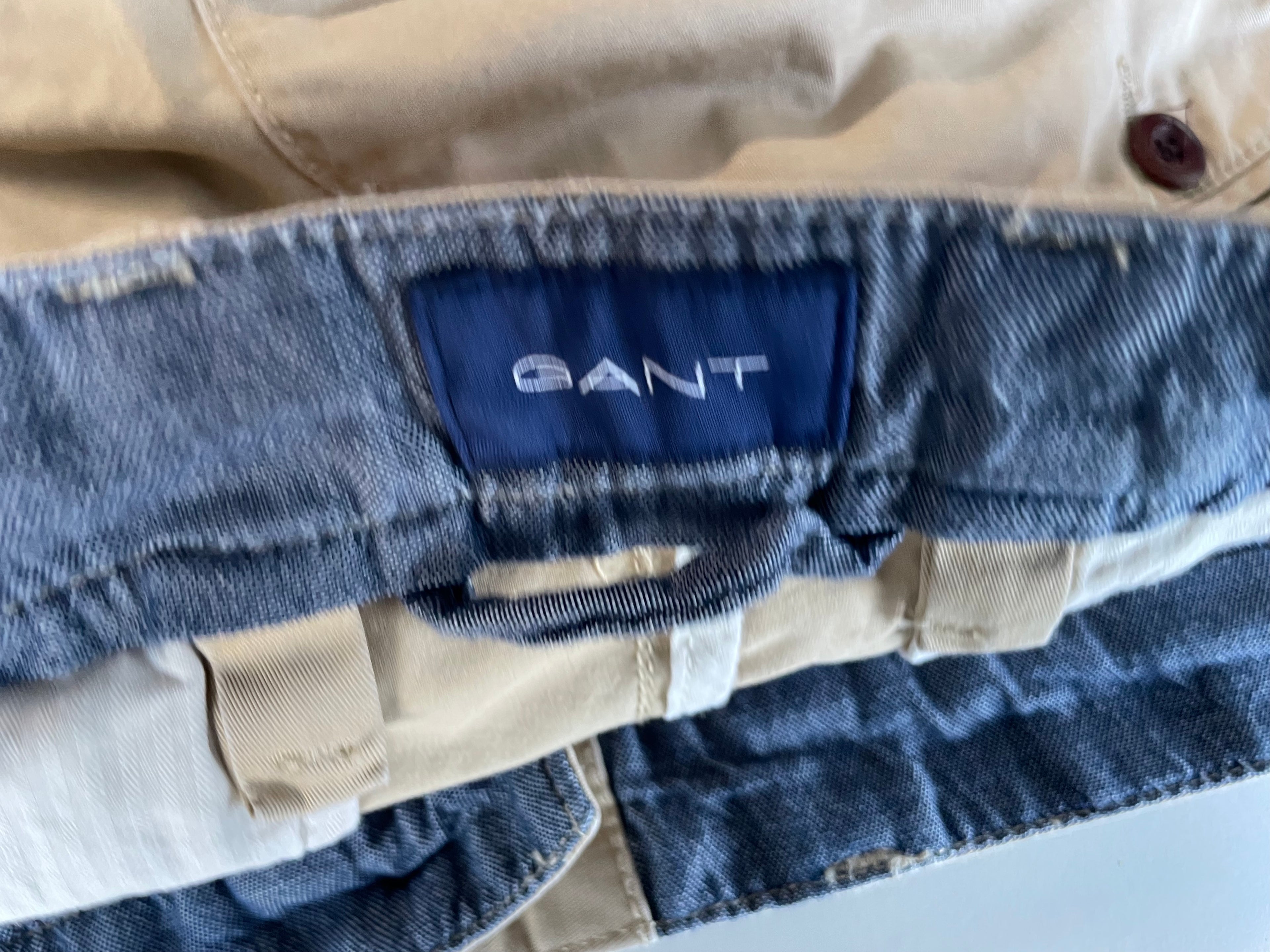 Vintage Men's Gant cream chinos trouser in XL| L34 W 34| SKU 4440