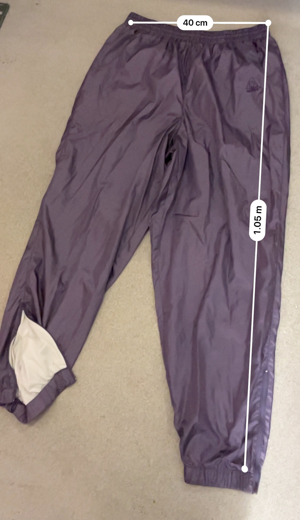 Vintage purple shell trackpant size XL