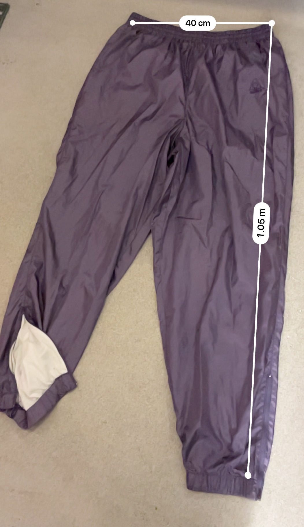 Vintage purple shell trackpant size XL