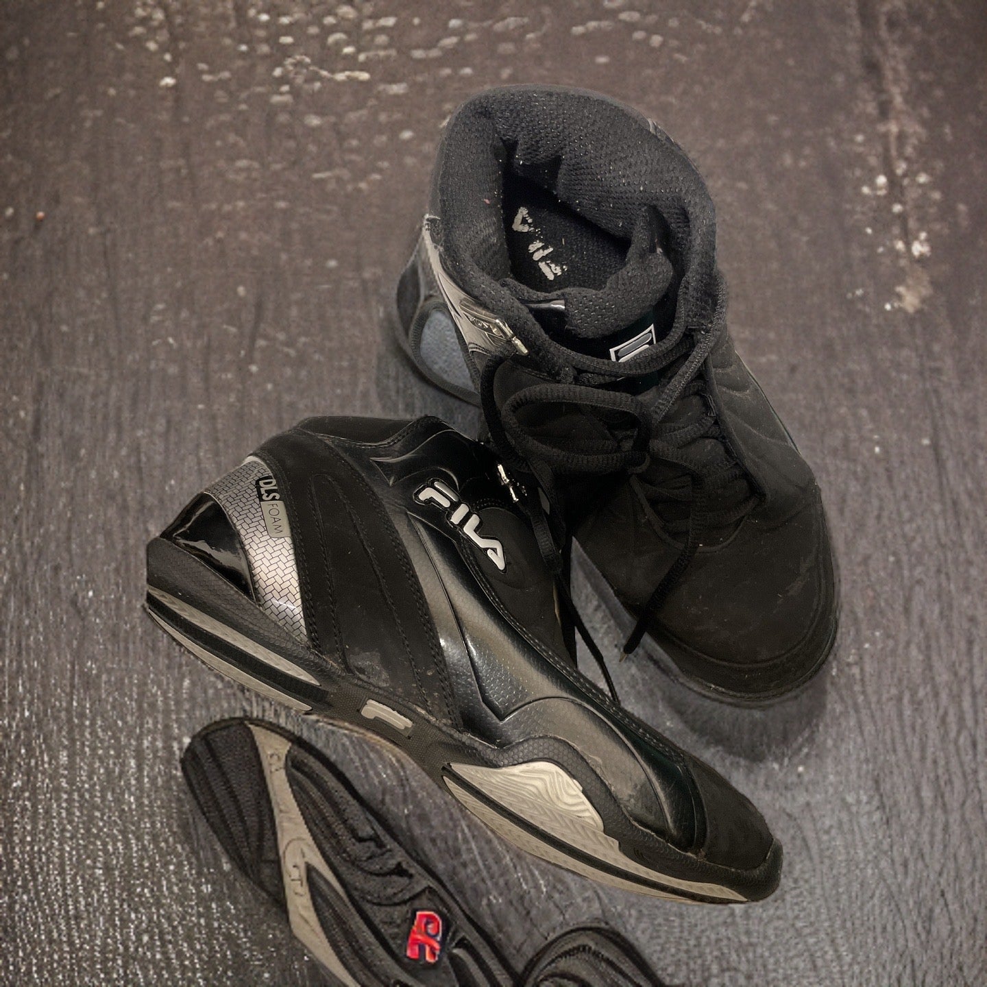 Vintage black fila coolmax DLS foam sneakers uk 6