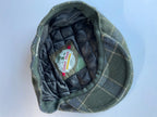Vintage The Quiet man collection green checkered tartan flat cap|SKU 4445