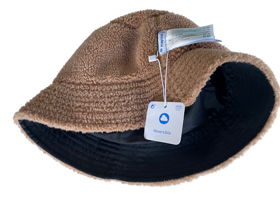 Vintage Mayoral cream fleece cozy reversible bucket hat new with tag|SKU 4447
