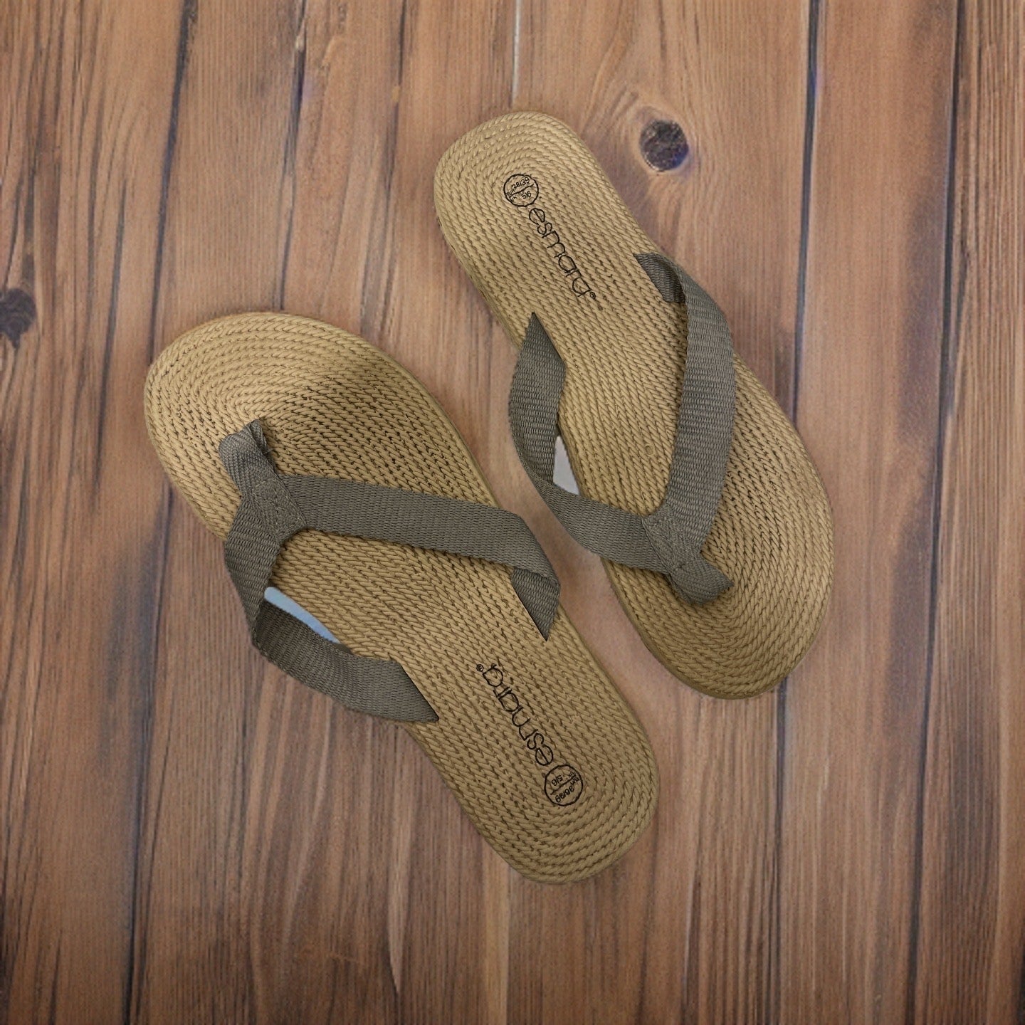 Vintage brown beach strap flip flop