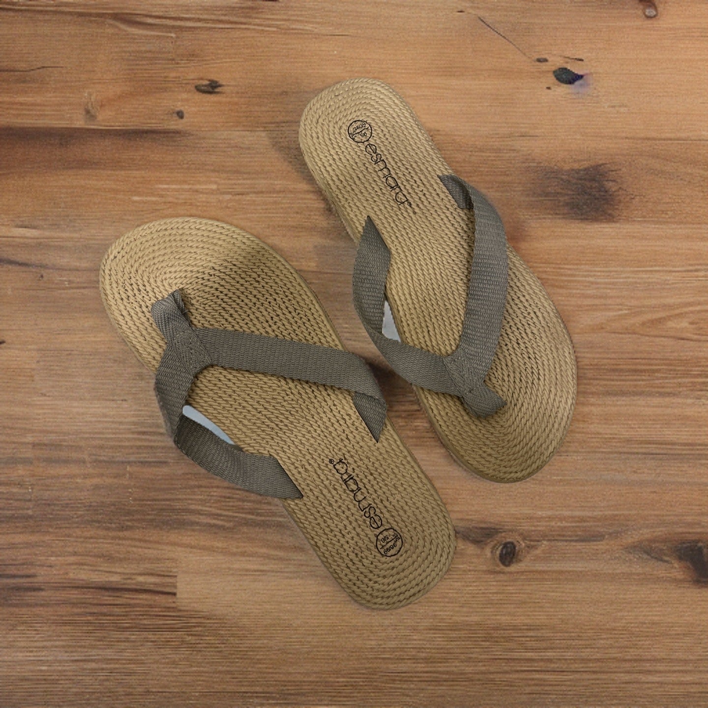 Vintage brown beach strap flip flop
