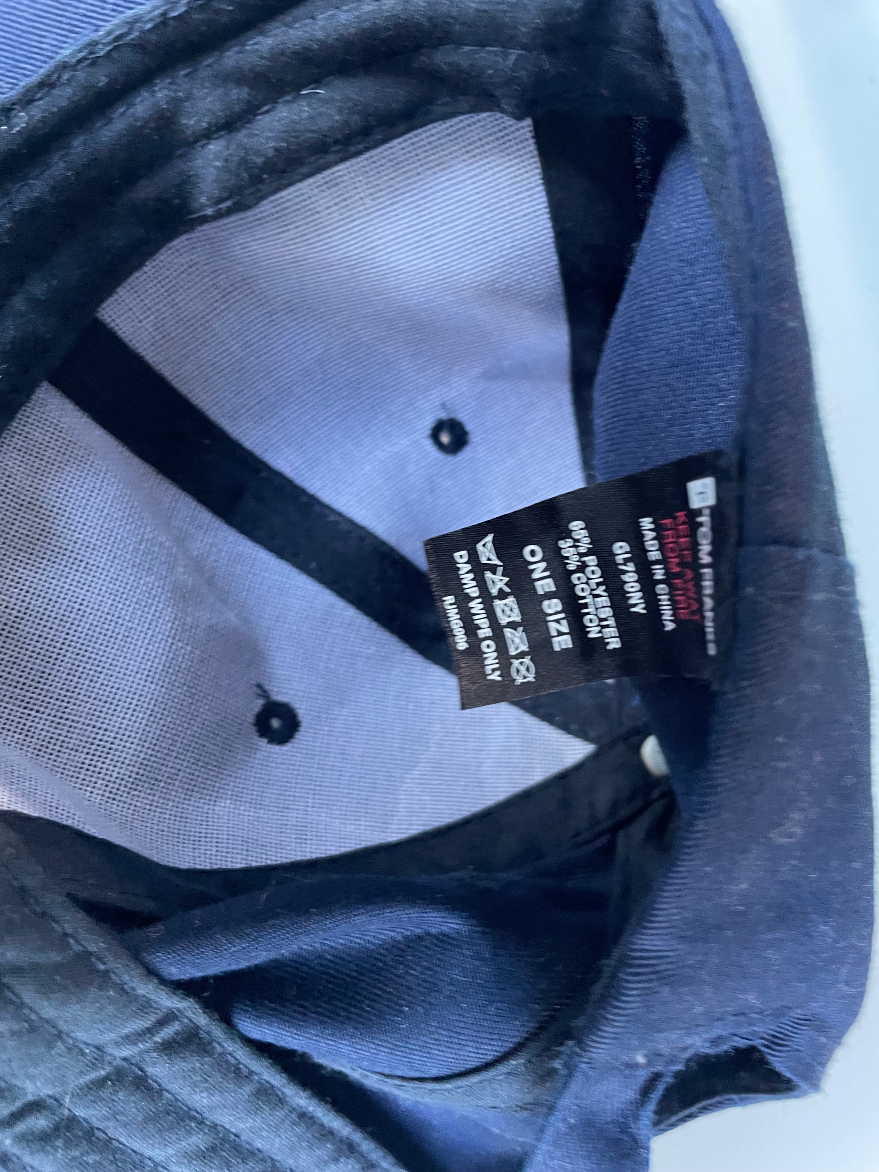 Vintage men's black Tom Frank baseball cap| Onesize| SKU 4448