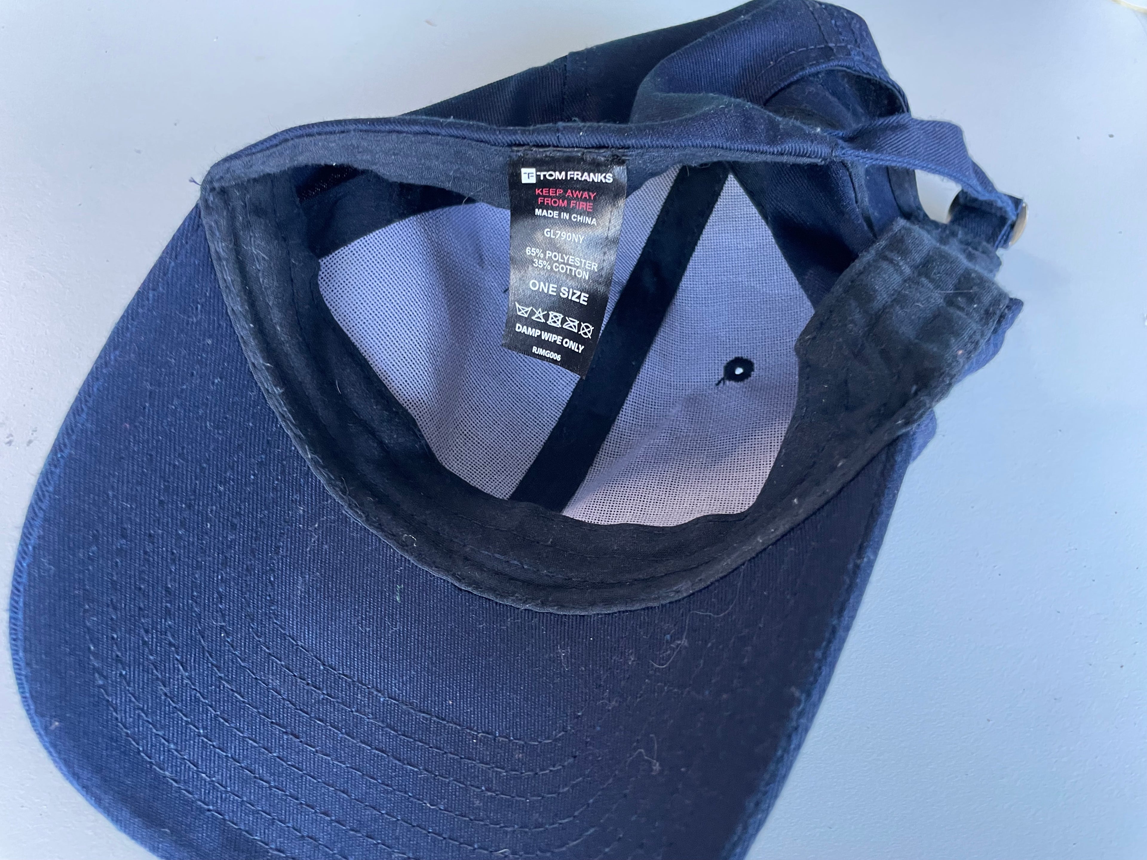 Vintage men's black Tom Frank baseball cap| Onesize| SKU 4448