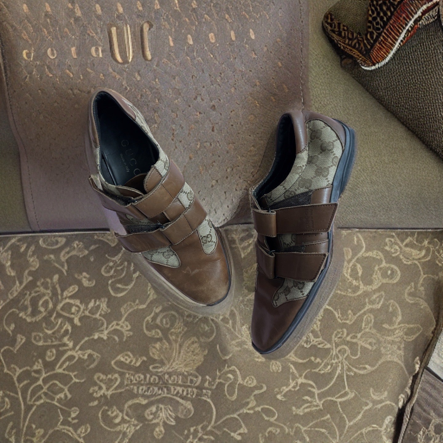 Vintage brown mens gucci gussisima shoe size 42