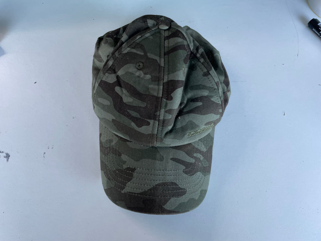 Vintage Soldgnac green camouflage baseball cap| One size| SKU 4450