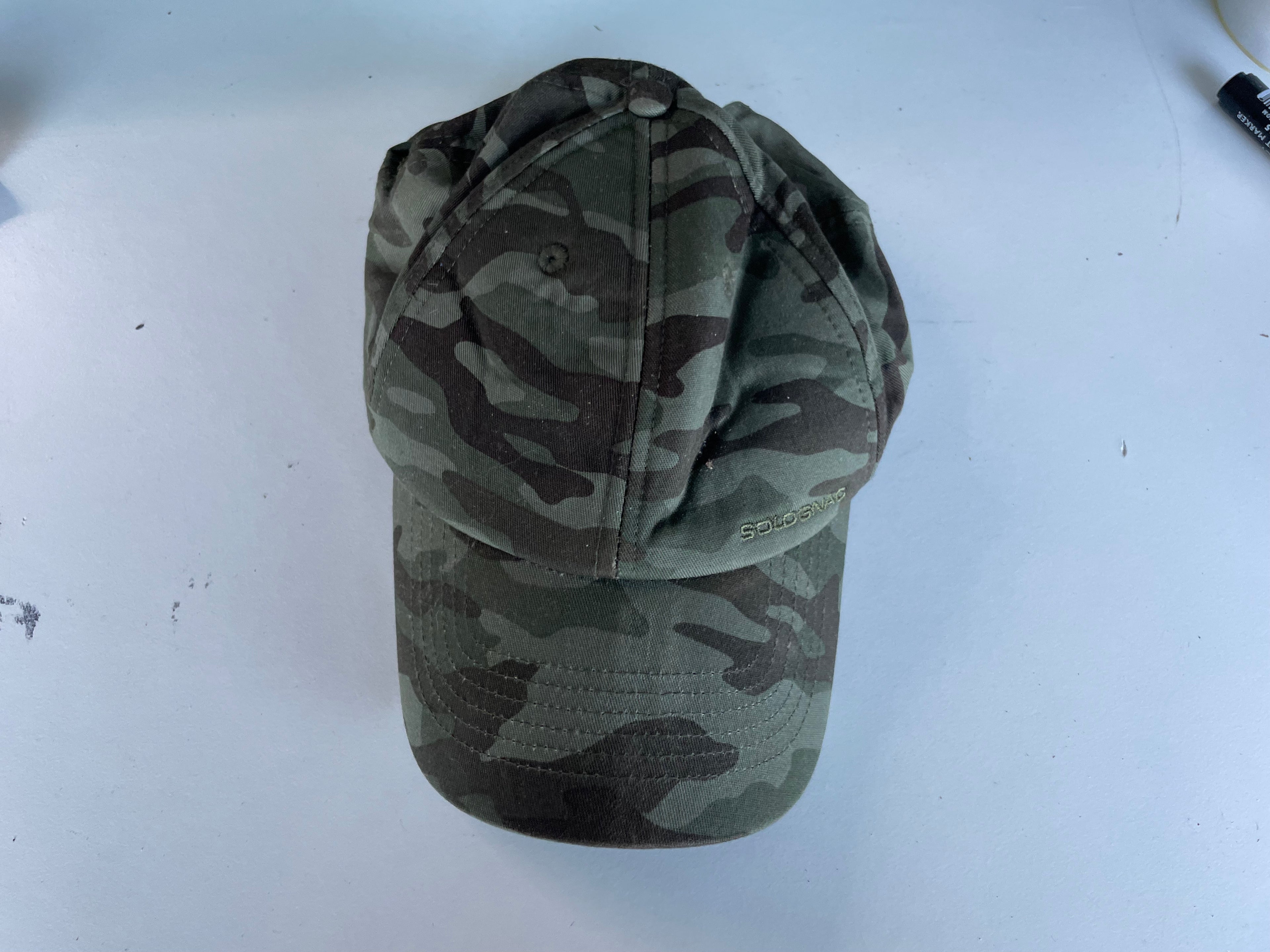 Vintage Soldgnac green camouflage baseball cap| One size| SKU 4450