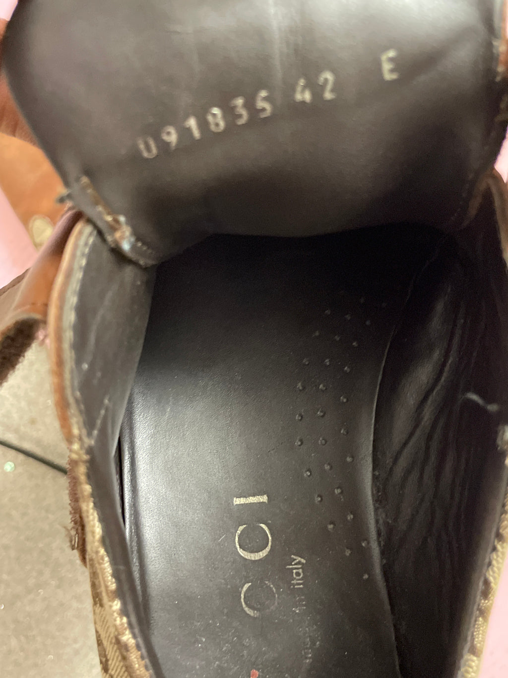 Vintage brown mens gucci gussisima shoe size 42