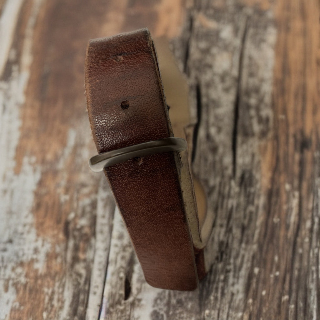 Vintage pieces mens leather brown belt size S