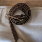 Vintage pieces mens leather brown belt size S