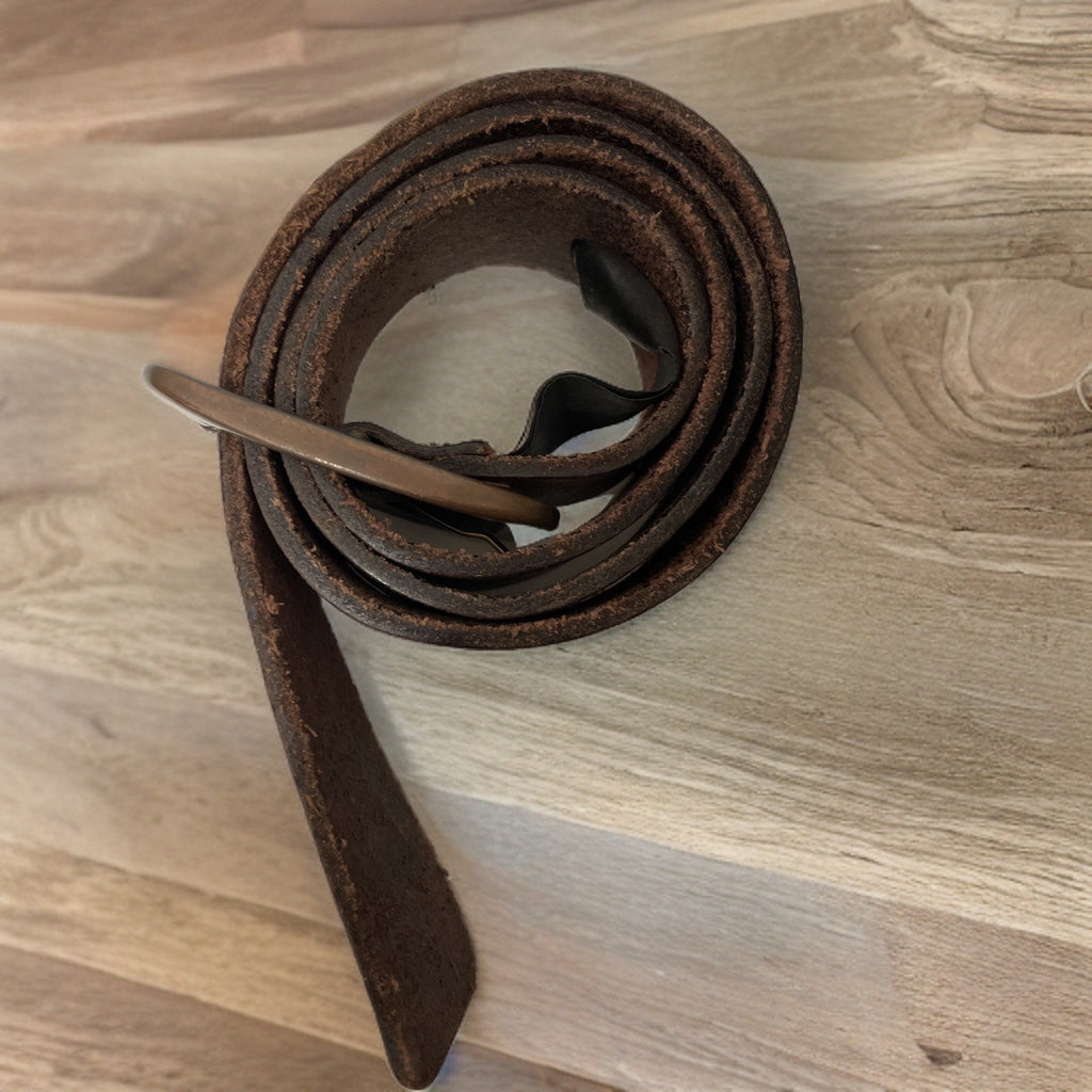Vintage pieces mens leather brown belt size S
