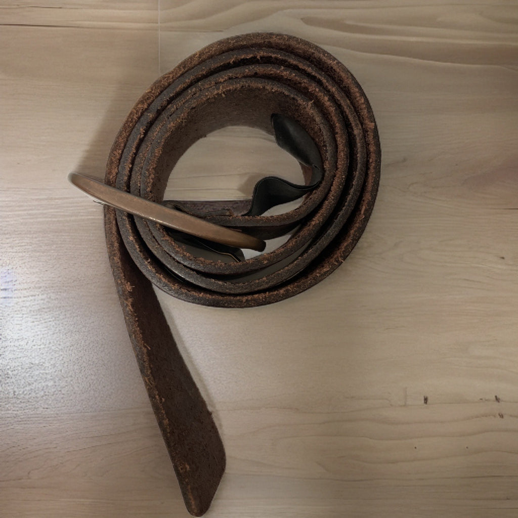 Vintage pieces mens leather brown belt size S