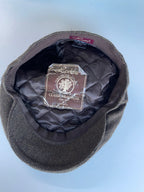 Vintage men's Hawkins brown flat tweed herringbone cap |One size|SKU 4452