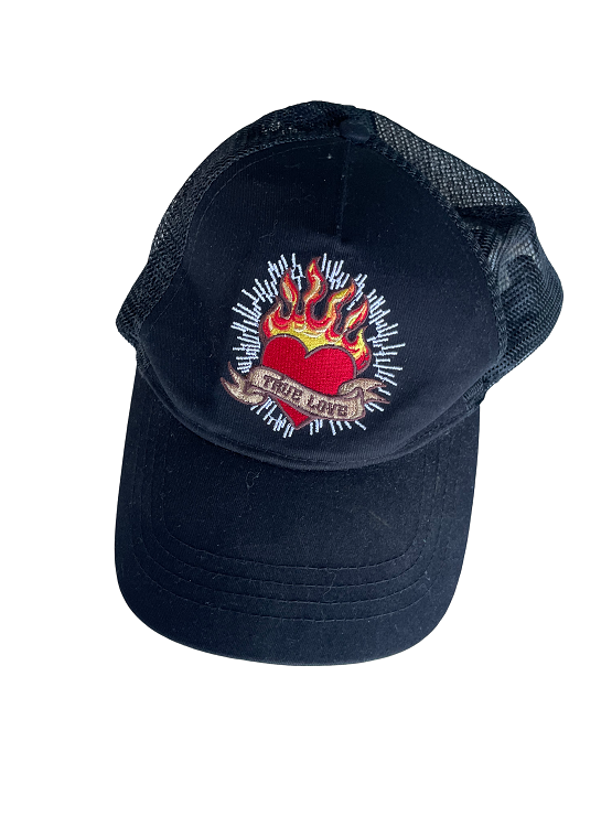 Vintage black True love graphics tucker cap| One size| SKU 4453
