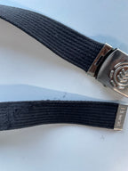 Vintage grey braided elastic military belt| L38| SKU 4457